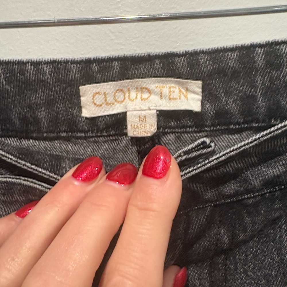Stylish Charcoal Wide Leg Women's Jeans - Picture 2 of 7